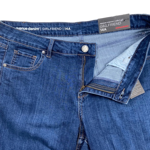 NWT Avenue Premium Stretch Girlfriend Rolled Cuff 14 - Picture 5 of 14